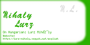 mihaly lurz business card